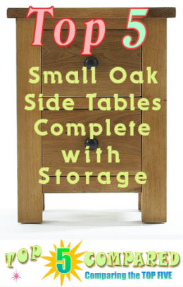 Small Oak Side Table with Storage